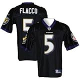 Baltimore Ravens Joe Flacco Black Youth Premier Reebok Jersey XL (18/20)