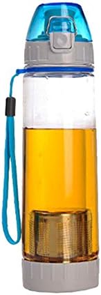 Lzhu Food Plastic Stainless Steel Tea Infuser Outdoor Leak Proof Water Bottle GZ-YSY303-green