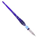 Stylo plume corps en verre - Bleu et Blanc -