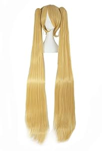 Vocaloid Miku Akita neru Blonde Ponytails Party Costume 47