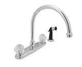 Styles 8 Chrome Center Kitchen Faucet w/Sprayer