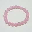 Genuine 8mm Rose Quartz Beaded Stretch Bracelet