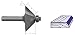 2302 CARBIDE-TIP 2 FLUTE 45 DEGREE CHAMFER ROUTER BIT 5/8 CUT LENGTH X 7/16 CUT HT X 1/4 SHANK