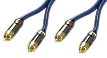 LINDY Audio Cable - 2 x Phono Male to 2 x Phono Male, 75 Ohm, Premium Gold, 2m