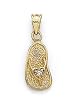14k Diamond Accent Flip-Flop Pendant - JewelryWeb
