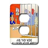 Londons Times Funny Society Cartoons - House Arrest - Light Switch Covers - 2 plug outlet cover