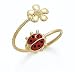14K Enam Ldybug/Flwr Toe Ring - GH24227