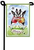 Boston Terrier Hugs - Garden Flags