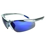 JiMarti JM01 Sunglasses for Golf, Fishing, Cycling-Unbreakable-TR90 (Silver & Ice Blue)