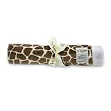 Caramel Giraffe Animal Print Velour Receiving Baby Blanket by My Blankee