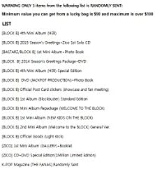 BLOCK B Here! Star Open Promotion Lucky Bag