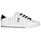 Circa Mens Shoes AL50 White/Black/Pinstripes