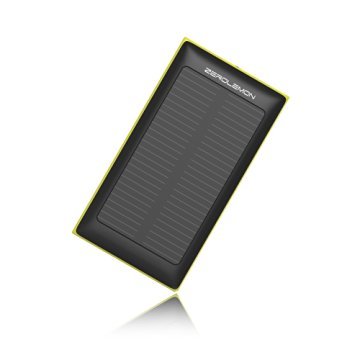 Solar Charger External Battery, ZeroLemon SolarJuice 10000mAh Fast Portable Charger External Battery Power Bank with Solar Charging Technology for iPhone, iPad, Samsung and More - Rain-resistant and Dirt/Shockproof [36 months ZeroLemon Warranty Guara