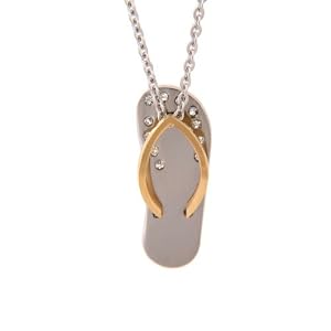 Amazon.com: Unique Good Luck Shoe Stainless Steel Pendant Small Cubic Zirconia Stones Necklace Chain 20