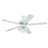 Westinghouse 7862720 Vintage Three Light 52 Inch Five Blade Ceiling Fan, White with Frosted Ribbed Globes 31V1McJhVDL. SL160 Westinghouse 7862720 Vintage Three Light 52 Inch Five Blade Ceiling Fan, White with Frosted Ribbed Globes