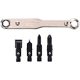 General Tools 8071 Five-Piece Ratchet Offset Screwdriver Set with Pass-through Handle