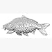 Pewter Pin Badge Fishing Mirror Carp
