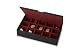 Black leather 15 compartment cufflinks travel/storage presentation case by Wolf Designs