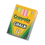 BINNEY & SMITH / CRAYOLA / Crayola nontoxic chalk, assorted colors, 12 sticks per box / BIN510816 / Sold as 1 Box / Mfr Part # 510816 \*/ Crayola nontoxic chalk, assorted colors, 12 sticks per box