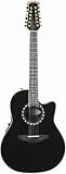 Ovation 6756 LX Legend 12-String Acoustic-Electric Guitar w/ Case - Black