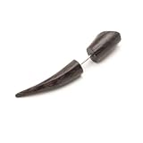 New natural handmade curved tribal 4 mm spike wooden single earring by 81stgeneration