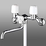 KVK 2ハンドルシャワー混合水栓240mmパイプ付 KF30N2-R24