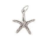 Sterling Silver Charm Starfish Ocean Star Fish 18mm