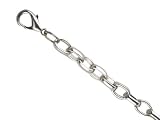 Aria Silver Tone Chain Link Dog Necklace Collar for Charms 8″ Long
