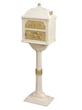 Gaines Classic Locking Mailbox w/Matching Address Plaque - Almond
