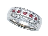 1.15 cts Genuine Ruby Band - Platinum, 18kt White or Yellow Gold FREE GIFT BAG!