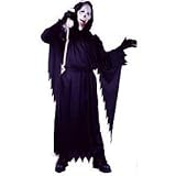 Whassup Scream Stalker Ghost Face Spoof and Scary Movie Complete Halloween Costume with Robe and Mask Child up to Size 12