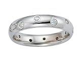 0.24 cts 4mm Round Diamonds Eternity Band - 14kt White or Yellow Gold
