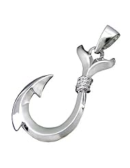 925 Silver Fish Hook Pendant Hawaiian Silver Jewelry