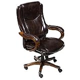 Lane Executive Leather Office Chair with Padded Handle & Waterfall Seat