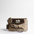 Coach Madison Op Art Signature Wristlet Bag Case for IPOD 43262 Khaki