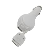 Produkt-Bild: NFE Kfz Ladekabel 12V - 24V mit Aufrollmechanismus und integrierter USB Ladebuchse speziell abgestimmt f&uuml;r Apple iPhone 4 wei&szlig;