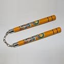 Blitz Sport Yellow Wood With Dragon Ball Bearing Nunchaku 12"
