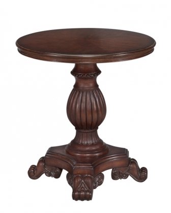 Round Carved Pedestal Table World 65219