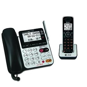AT&T DECT 6.0 Digital Corded Cordless Answering System (84100) by 