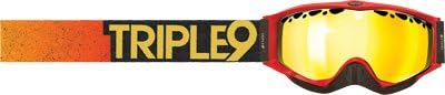 Triple 9 Optics 37-2316 Saint Snow Goggles , Primary Color: Red, Distinct Name: Red/Yellow / Yellow Lens, Gender: Mens/Unisex, Size: OSFM