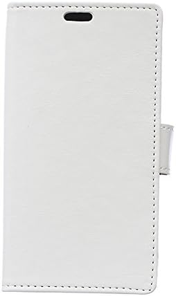 HENGHUA PU Leather Flip Wallet Card Slot Bracket Back Case Cover for Huawei Ascend Y360 White