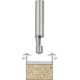 Freud 66-100 7-Degree 1-Flute Bevel Trim Router Bit with 1/4-Inch Shank