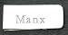 Money clip with engraved name: Manx