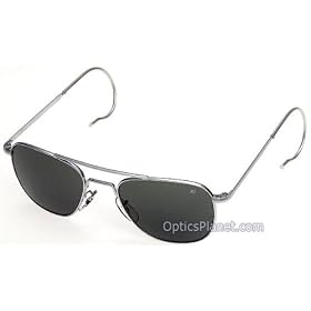 AO American Optical Flight Gear Original Pilot Sunglasses 52 mm, Matte Frame Models: Original Pilot, 52mm, Matte, Bayonet, True Color Model 30060