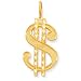 14k Large Dollar Sign Pendant