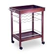 Bar Cart, Mirror Top, wine rack By Winsome Furniture
