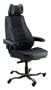 Controller Office Chair Trimmed in Black Leather and Black Extreme Fabric