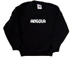 Angola text Black Kids Sweatshirt