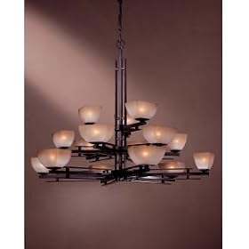 Minka Lavery Lineage 1278-357 Large 15 Light 750w (35"H x 45"W) Chandelier Lighting in Iron Oxide