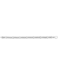 CleverEves 18Kt White Gold Flat Link Blank Bracelet